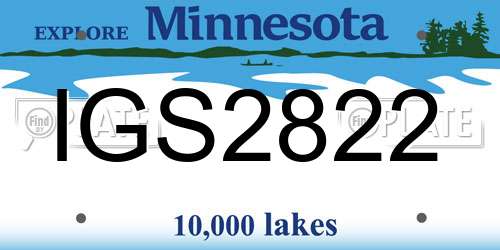 IGS2822 Minnesota License Plate
