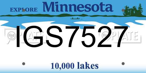 IGS7527 Minnesota License Plate