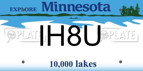IH8U Minnesota License Plate