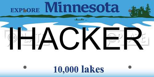 IHACKER Minnesota License Plate