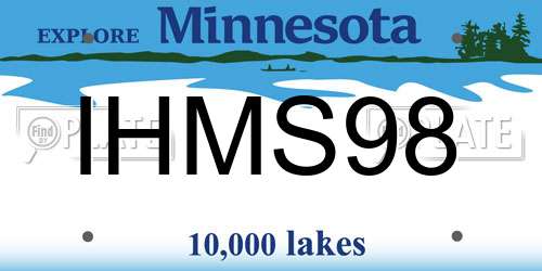 IHMS98 Minnesota License Plate