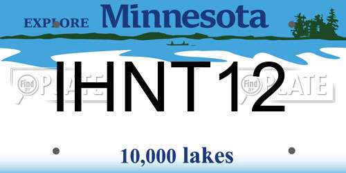 IHNT12 Minnesota License Plate