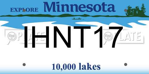 IHNT17 Minnesota License Plate