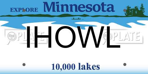 IHOWL Minnesota License Plate
