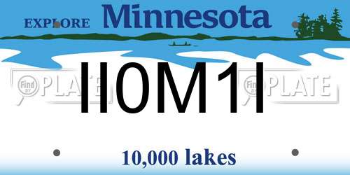II0M1I Minnesota License Plate