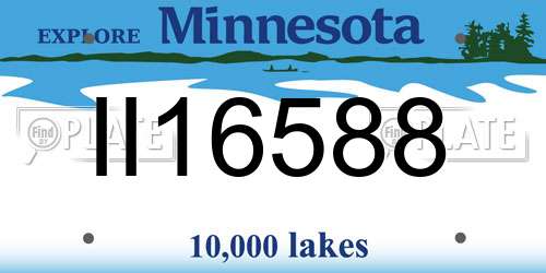 II16588 Minnesota License Plate