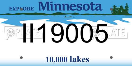 II19005 Minnesota License Plate