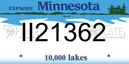 II21362 Minnesota License Plate