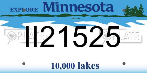 II21525 Minnesota License Plate