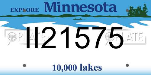 II21575 Minnesota License Plate
