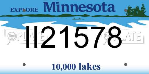 II21578 Minnesota License Plate