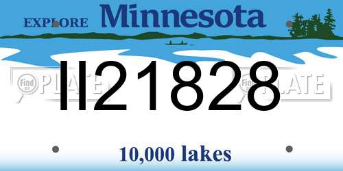II21828 Minnesota License Plate