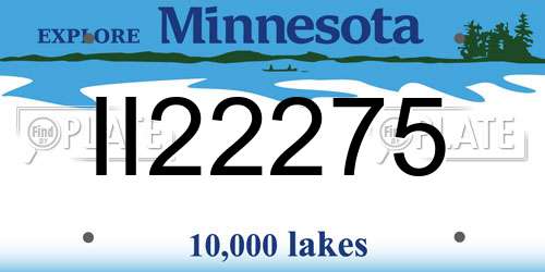 II22275 Minnesota License Plate