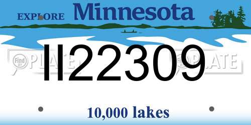II22309 Minnesota License Plate