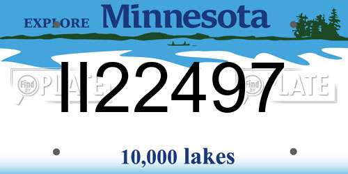 II22497 Minnesota License Plate