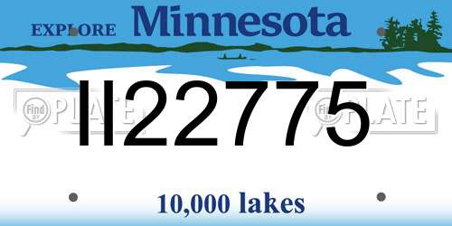 II22775 Minnesota License Plate