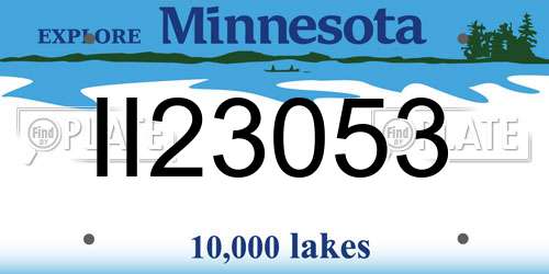 II23053 Minnesota License Plate