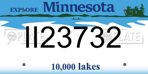 II23732 Minnesota License Plate