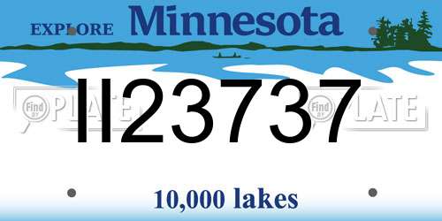 II23737 Minnesota License Plate