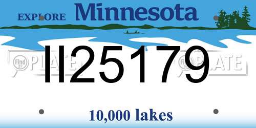 II25179 Minnesota License Plate