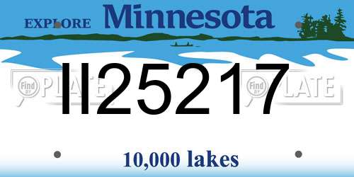 II25217 Minnesota License Plate