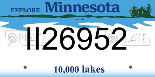 II26952 Minnesota License Plate