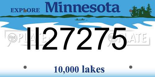 II27275 Minnesota License Plate