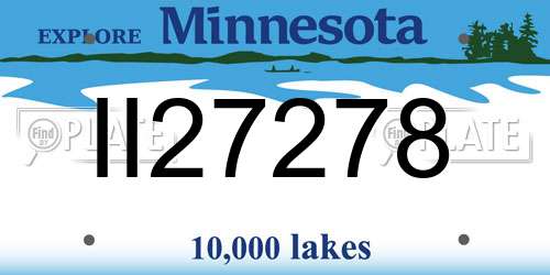 II27278 Minnesota License Plate