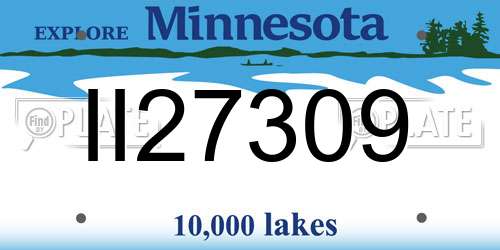 II27309 Minnesota License Plate