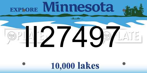 II27497 Minnesota License Plate
