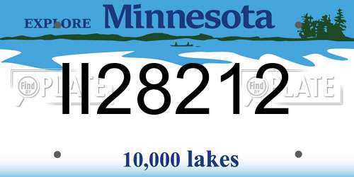 II28212 Minnesota License Plate