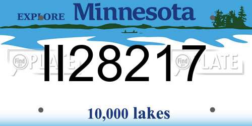 II28217 Minnesota License Plate