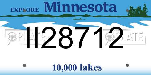 II28712 Minnesota License Plate