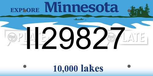 II29827 Minnesota License Plate