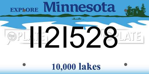 II2I528 Minnesota License Plate