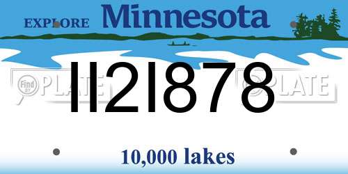 II2I878 Minnesota License Plate