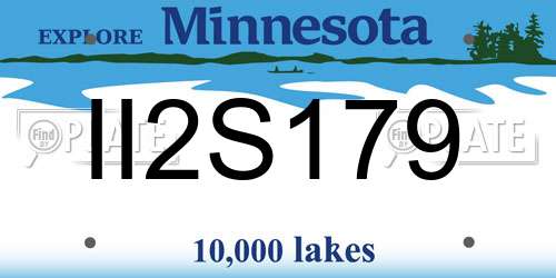 II2S179 Minnesota License Plate