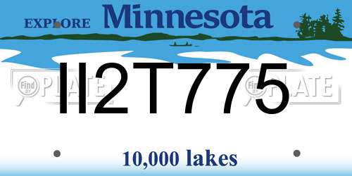 II2T775 Minnesota License Plate