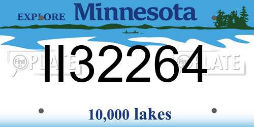 II32264 Minnesota License Plate