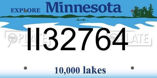II32764 Minnesota License Plate