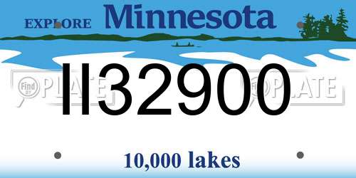 II32900 Minnesota License Plate