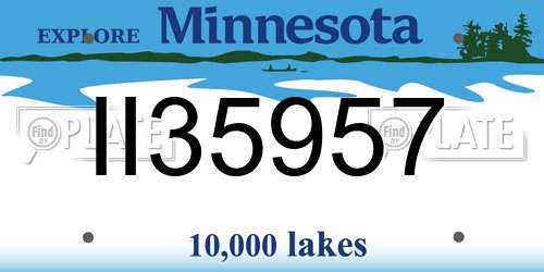 II35957 Minnesota License Plate