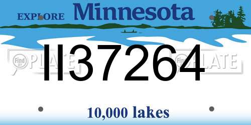 II37264 Minnesota License Plate