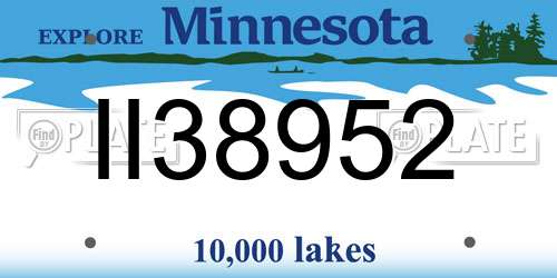 II38952 Minnesota License Plate