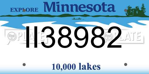 II38982 Minnesota License Plate