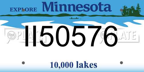II50576 Minnesota License Plate