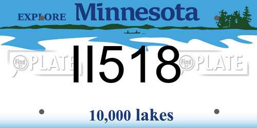 II518 Minnesota License Plate