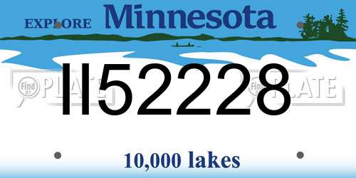 II52228 Minnesota License Plate