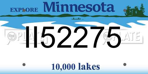 II52275 Minnesota License Plate