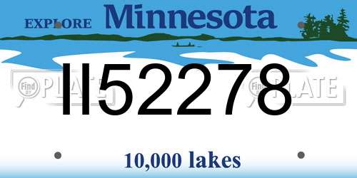II52278 Minnesota License Plate
